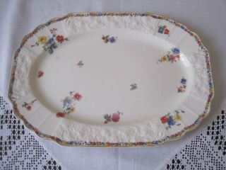 Gorgeous Vintage Myott Floral Rectangular Platter