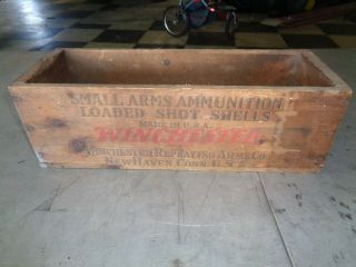 Vintage Winchester Repeating Arms Co Wood Ammunition Box