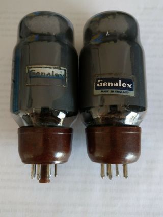 (2) Genalex Gec Kt66 Tube,  Smoked Glass,  Made In England,  Tv - 7b/u Strong