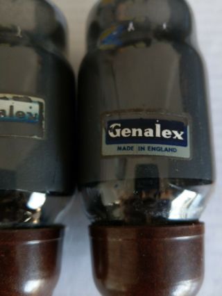 (2) Genalex GEC KT66 Tube,  Smoked Glass,  Made in ENGLAND,  TV - 7B/U Strong 3