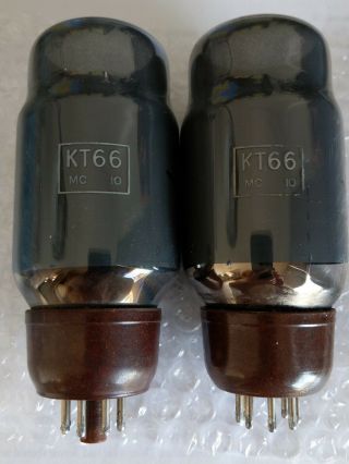 (2) Genalex GEC KT66 Tube,  Smoked Glass,  Made in ENGLAND,  TV - 7B/U Strong 4