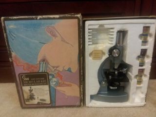 Vintage Sears Micro Lab Kit Master Microscope Chemistry Set