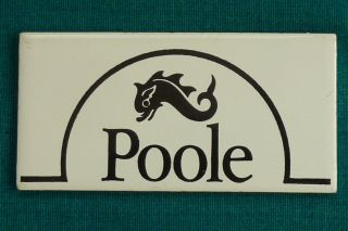 Vintage Useful Poole Pottery Advertising Plaque Tile