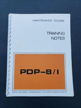 Vintage Digital Dec Pdp - 8/i Maintenance Course Booklet