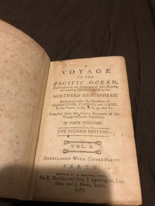 Captain James Cook / Voyage to the Pacific Ocean 1787 2nd Ed.  Vo2&4 2
