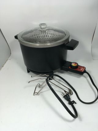 Vintage Dazey Chefs Pot Slow Cooker Deep Fryer Steamer Dcp - 6 Immersible