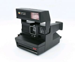 Vintage Polaroid 600 Land Camera Sun 640 Instant Camera W/ Strap