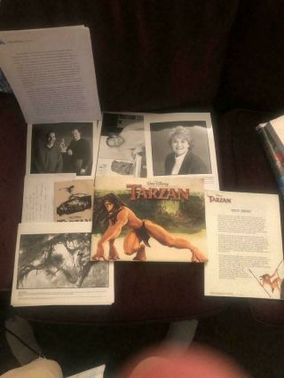 Vintage Tarzan Disney Press Media Kit W/ Paperwork And Photos