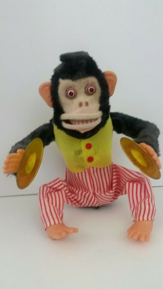 Vintage Toy Musical Jolly Chimp With Box