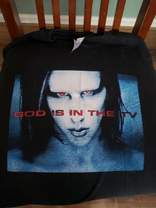 Vintage Marilyn Manson God Is In The Tv Shirt Mechanical Animals Rock Is Dead