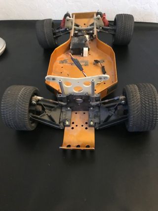 Vintage RC10 Team Associated Gold Pan chassis Parts Repair 3