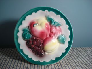 Vintage Royal Copley Colorful Ceramic Fruit Wall Or Standing Pocket Planter