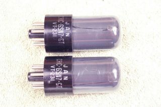 Two,  Rca,  Vt - 231,  6sn7gt,  Wartime,  Smoked Glass,  Matching Date Pair 4,  6sn7gt