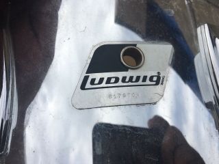 Vintage Ludwig 8 Lug Snare Drum Black & White Badge 14x6 Usa Made