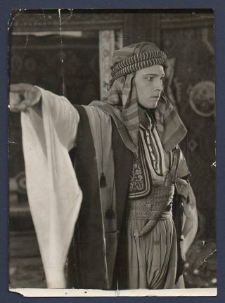 Rudolph Valentino Silent Film Actor The Sheik Vintage Orig Photo