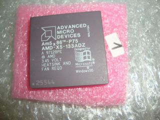 Advanced Micro Devices CPU AMD - X5 - 133ADZ Am5x86 - P75 Computer PC Chip Windows 95 2