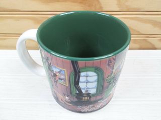 Vtg Disney Store Christmas Coffee Mug 1993 Mickey Mouse Cup Santa ' s Workshop 90s 5