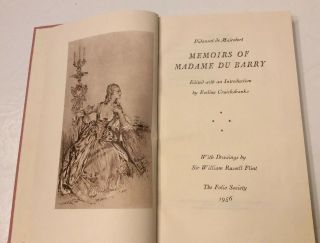 Vtg.  Folio Society MEMOIRS OF MADAME DU BARRY 1956 Slipcased French Revolution 2