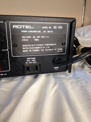 ROTEL RX - 845 Stereo Receiver Amplifier 3