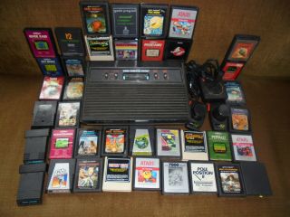 Vintage Atari 2600 4 - Switch System W/36 Games - Not