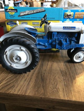Vintage 1/12 Scale Models Ford 4000 Blue Gray Farm Toy Tractor Usa