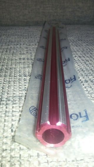 NOS Vintage 80 ' s Fluted BMX Seat Post Red/Silver 6