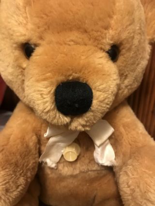 Vintage 12” DAKIN Plush ROCK - A - BYE - BABY Teddy BEAR Stuffed HEAR HEARTBEAT 1982 2