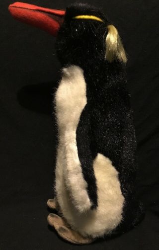 Vintage Steiff Peggy The Penguin 11” Inch Made In Western Germany Ear Button