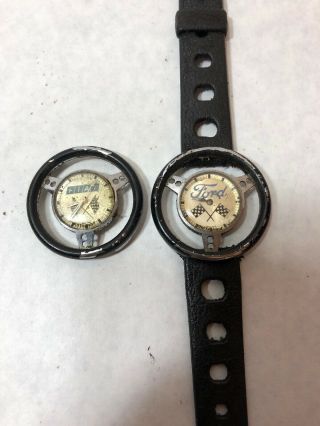 Vintage Old England Steering Wheel Watches Swiss Ford & Fiat Parts Repair