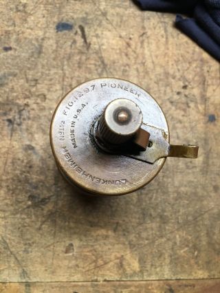 Vintage Lunkenheimer Pioneer No.  1 1/2 Brass Fig.  1297 Oiler Drip Oiler