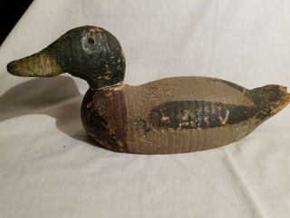 Wood Duck Decoy Mallard Vintage Moving Head 16 " Ce9