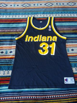 Vintage Champion Indiana Pacers Reggie Miller Jersey Sz 44 Nba 90s