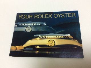 Rolex Your Rolex Oyster Vintage Booklet In English 1988,