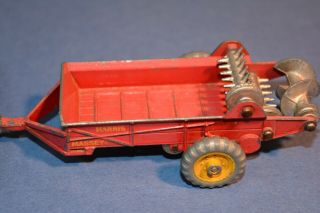 Vintage Dinky Toy Harris Massey Tractor,  disc & spreader 4
