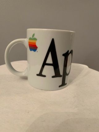 Vintage Rainbow Apple Computer Coffee Mug White 10oz Cup Mac Big Logo