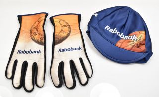 Vintage Agu Team Rabobank Winter Gloves And Winter Cap