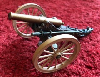 Vintage Britains Military Toy Cannon Metal & Plastic England Made Army War Gun