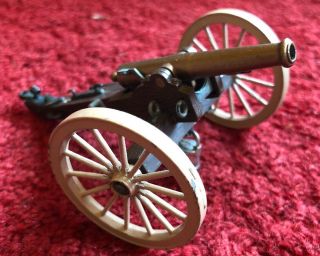 Vintage BRITAINS MILITARY TOY CANNON Metal & Plastic England MADE Army War Gun 3