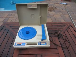 Vintage 1978 Fisher Price Portable Record Player Blue Turntable