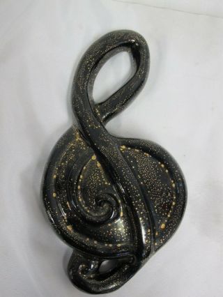 Treble Clef Wall Pocket Vintage Music Note Wall Hanging Ceramicraft