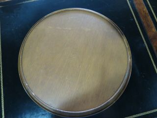 LARGE VINTAGE 18 INCH WOOD AND CAPIZ PLATTER SERVING TRAY 2