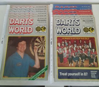 Darts World Magazines.  All 12 Issues 1986 Vintage
