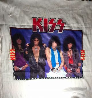 Xl Vtg Kiss 1985 Animalize Banner Licensed Kiss Band Concert Gene Simmons
