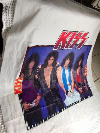XL Vtg KISS 1985 Animalize Banner licensed Kiss BAND Concert Gene Simmons 3
