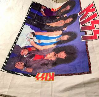 XL Vtg KISS 1985 Animalize Banner licensed Kiss BAND Concert Gene Simmons 5