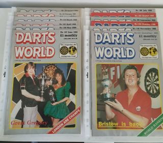 Darts World Magazines - All 12 Issues 1988 Vintage