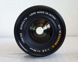 MINOLTA MC W.  ROKKOR - X 28mm f/2.  8 LENS -, 2