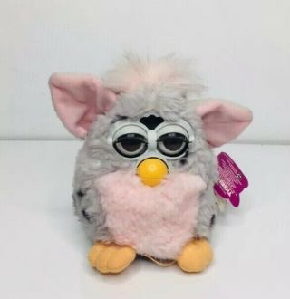 Vtg Furby Baby White Leopard With Black Spots Fully 1998