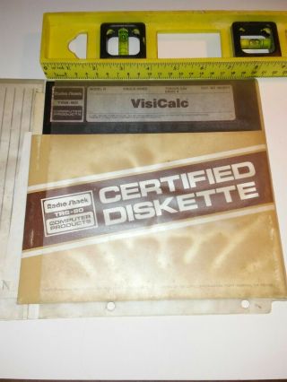 TRS - 80 Model 16 TRSDOS - II Disk OPERATING SYSTEM Software VisiCalc 8 inch floppy 2