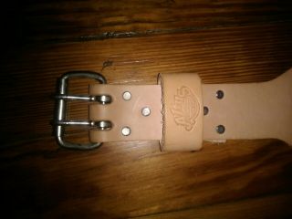 Vintage Mens Altus Leather Weight Lifting Belt Sz Large Brown 34 " - 42 "